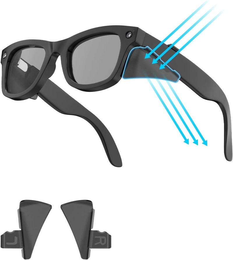 RCstyle HiBloks Glasses Side Shields Compatible with Ray-Ban Meta Wayfarer/Skyler/Headliner Gen 2 & Oakley Meta HSTN Smart Glasses Accessories, Safety Clip-on Eye Glasses, Durable, Lightweight and Comfort - Image 1